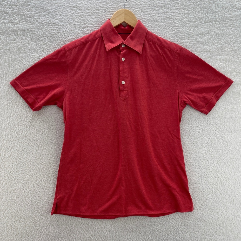 Eton Polo Shirt Mens Medium Red Short Sleeve Casual Preppy Office Luxury